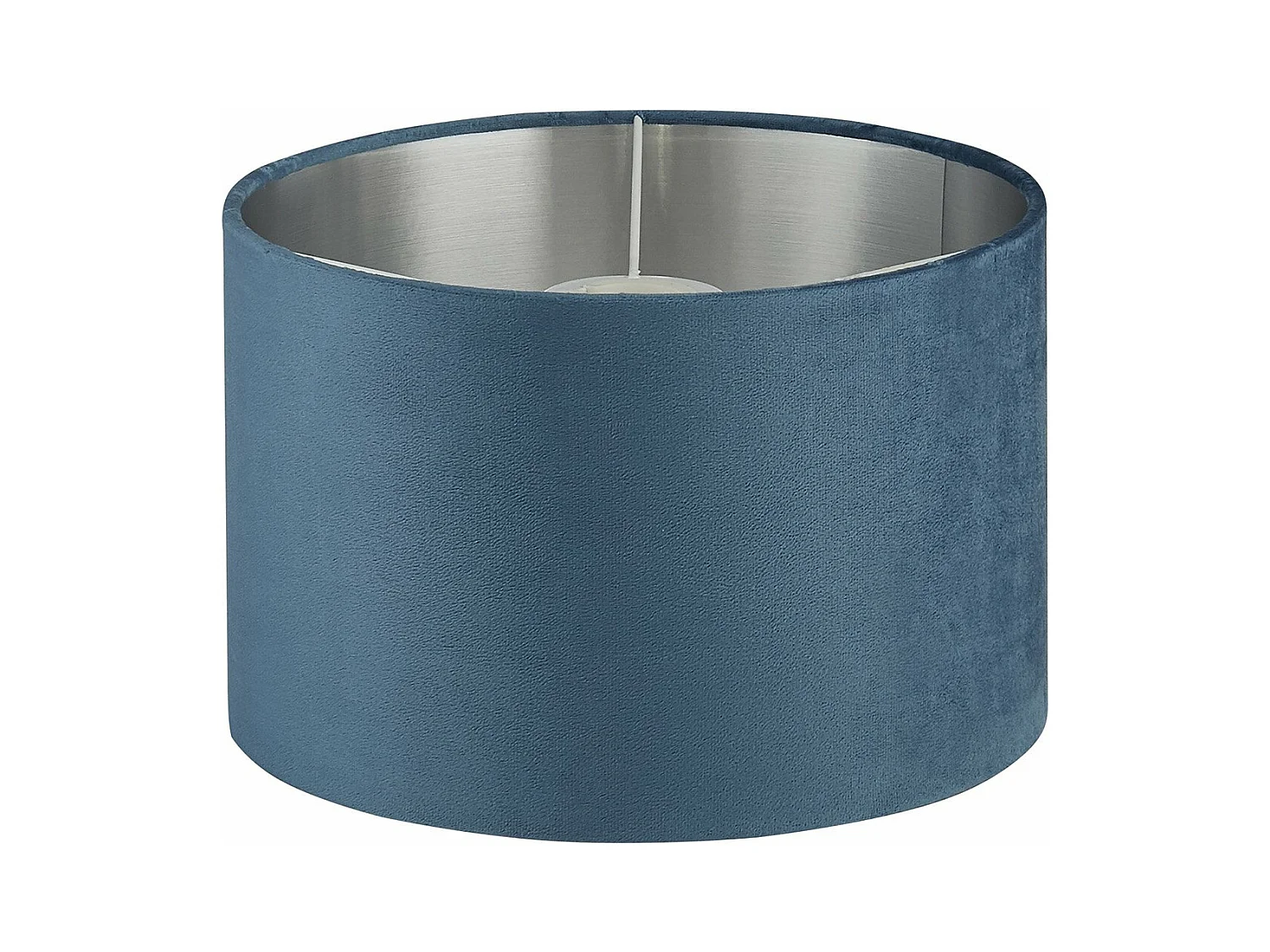 Sospensione Contemporanea Tamburo Acciaio Argento Tessuto Verde 1 Luce D28Cm