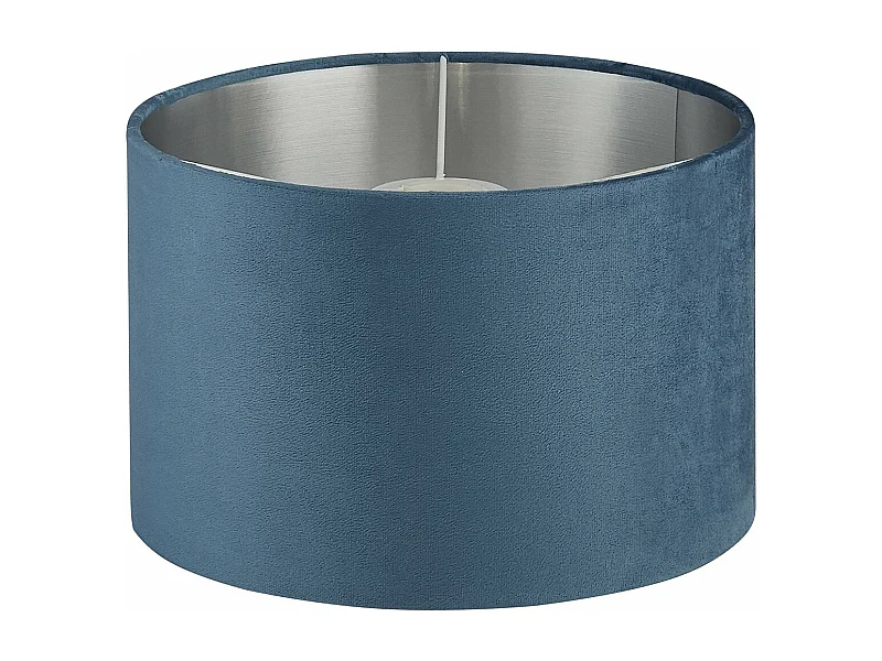 Sospensione Contemporanea Tamburo Acciaio Argento Tessuto Verde 1 Luce D28Cm