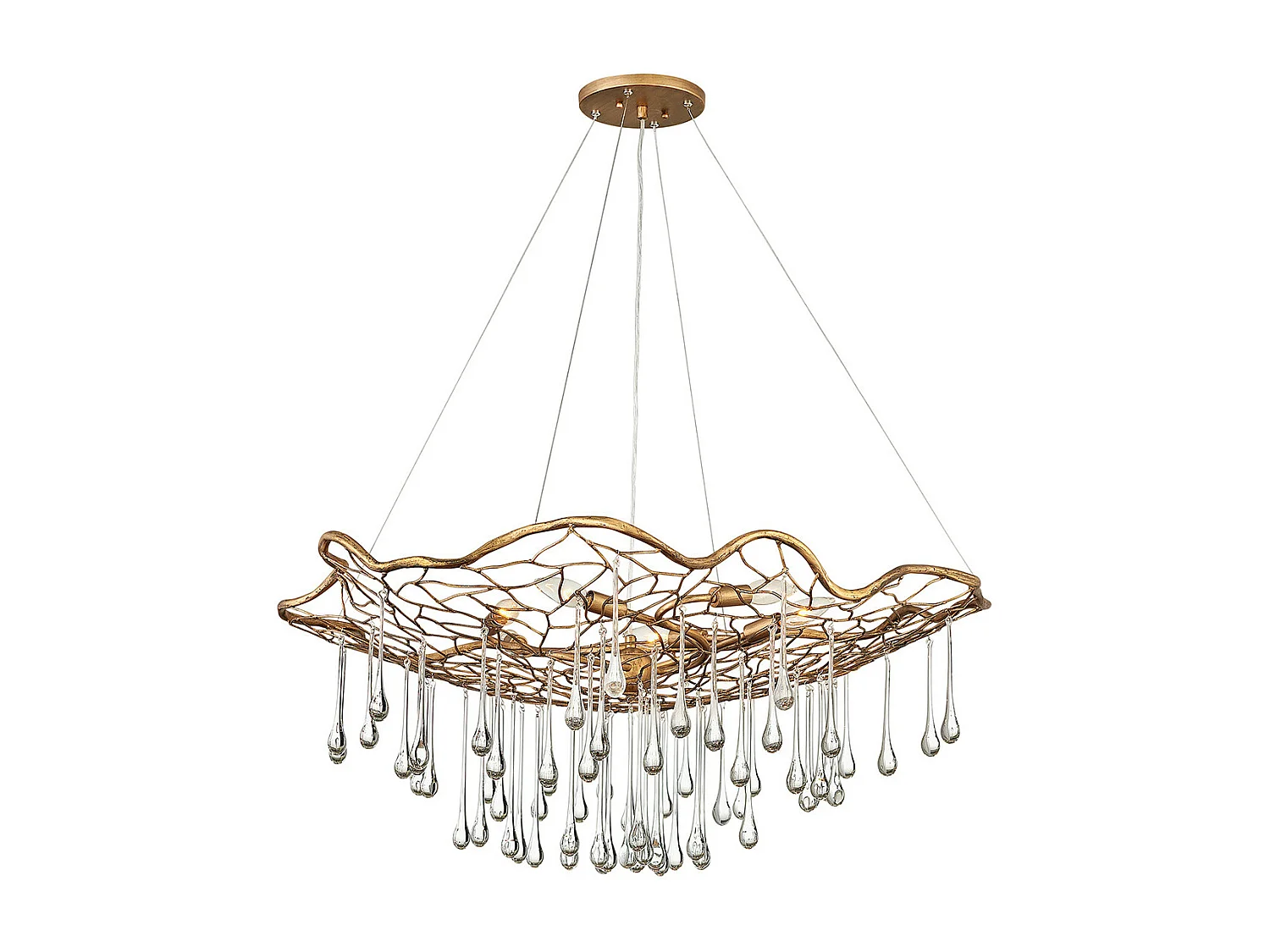 Laguna Lisa McDennon by Hinkley Lampada a Sospensione a 6 Luci in Oro Brunito