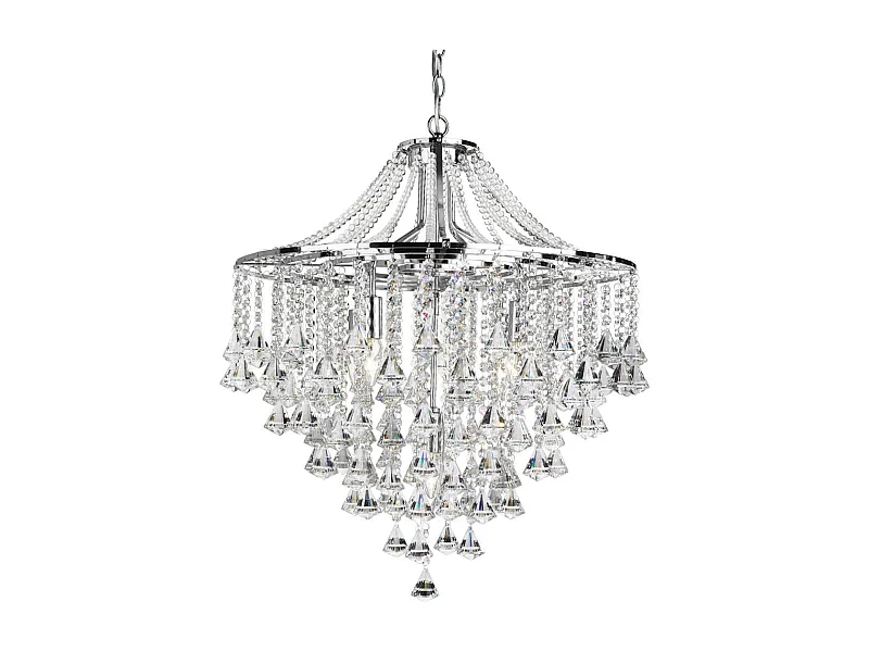 Searchlight Dorchester - Lampadario a 5 luci con finitura cromata, attacco E14