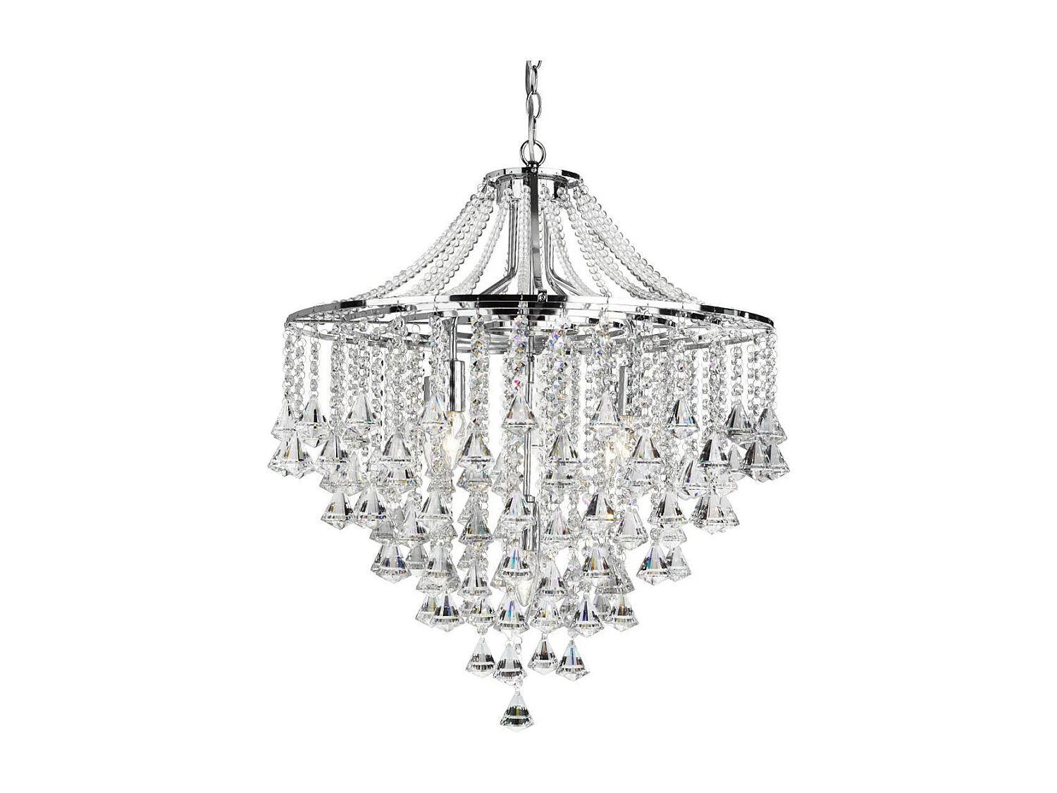 Searchlight Dorchester - Lampadario a 5 luci con finitura cromata, attacco E14