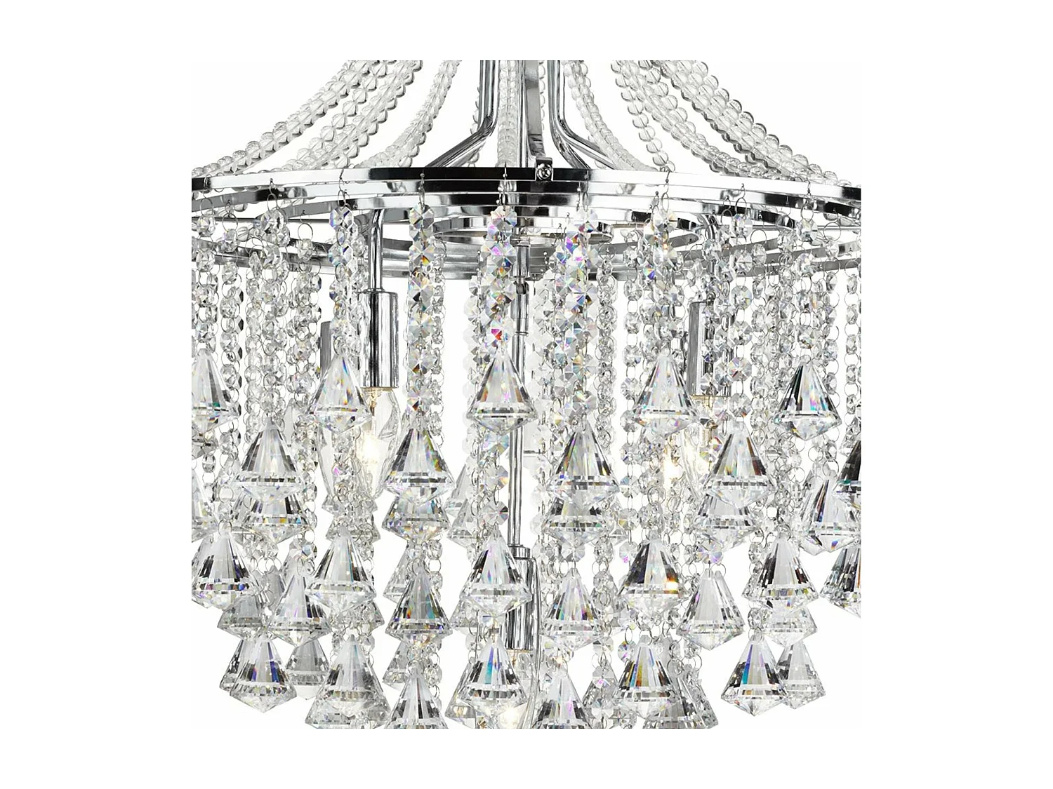 Searchlight Dorchester - Lampadario a 5 luci con finitura cromata, attacco E14