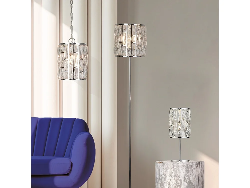 Searchlight BIJOU 1 ljus krom takhnge med kristallglas