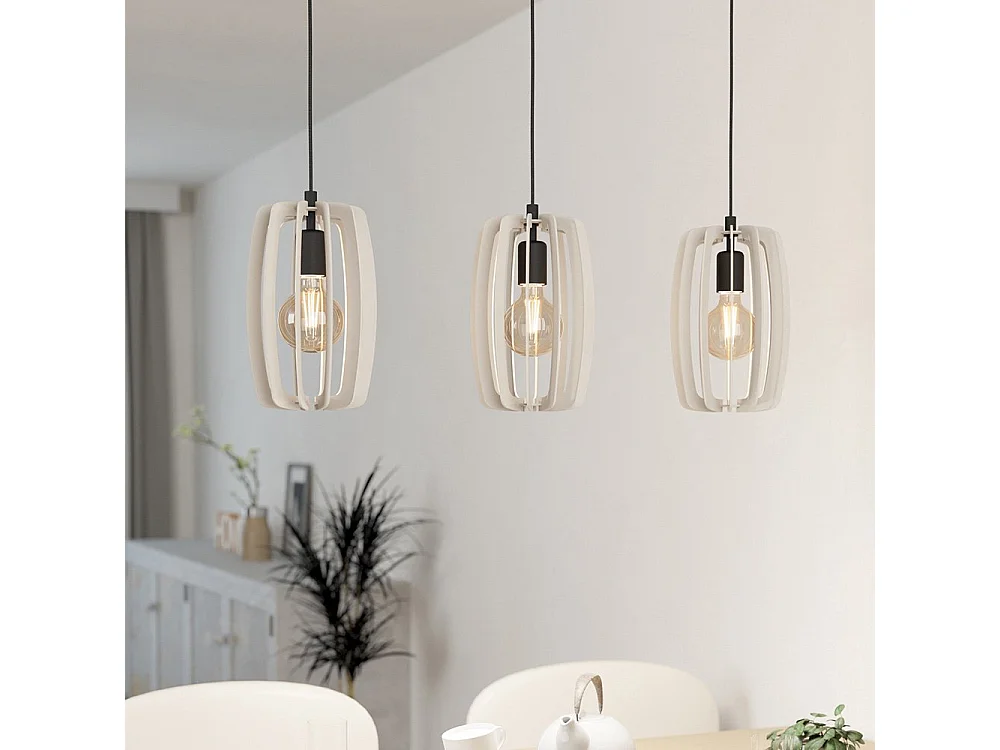 Lampadario Industrial Bajazzara 3 Luci Acciaio Nero Diffusore Grigio