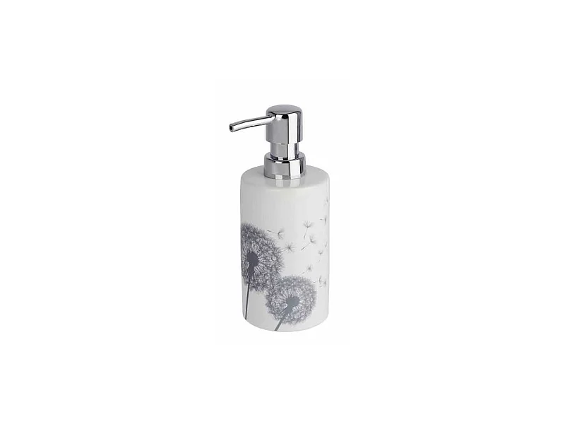 Distributeur de savon en céramique "Astera" - Blanc/Gris - 360 ml