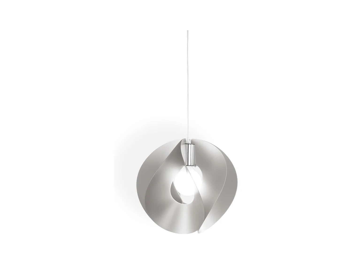 Sospensione Moderna Atom Polilux ® Argento E Metallo Cromo 1 Luce E27