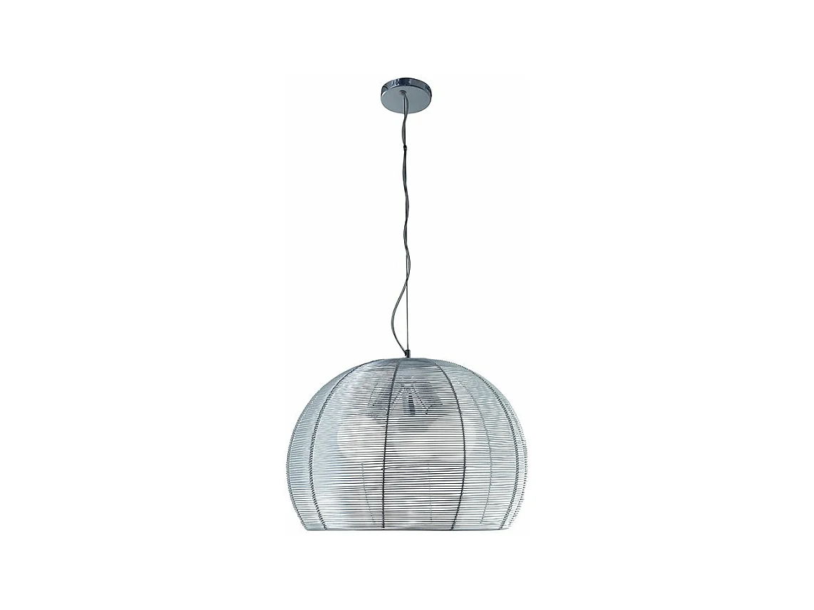 Toplight Basket Pendelleuchte modern d.40 cm 60W aus verchromtem Metall mit Aluminiumdiffusor - E27x3 Fassung