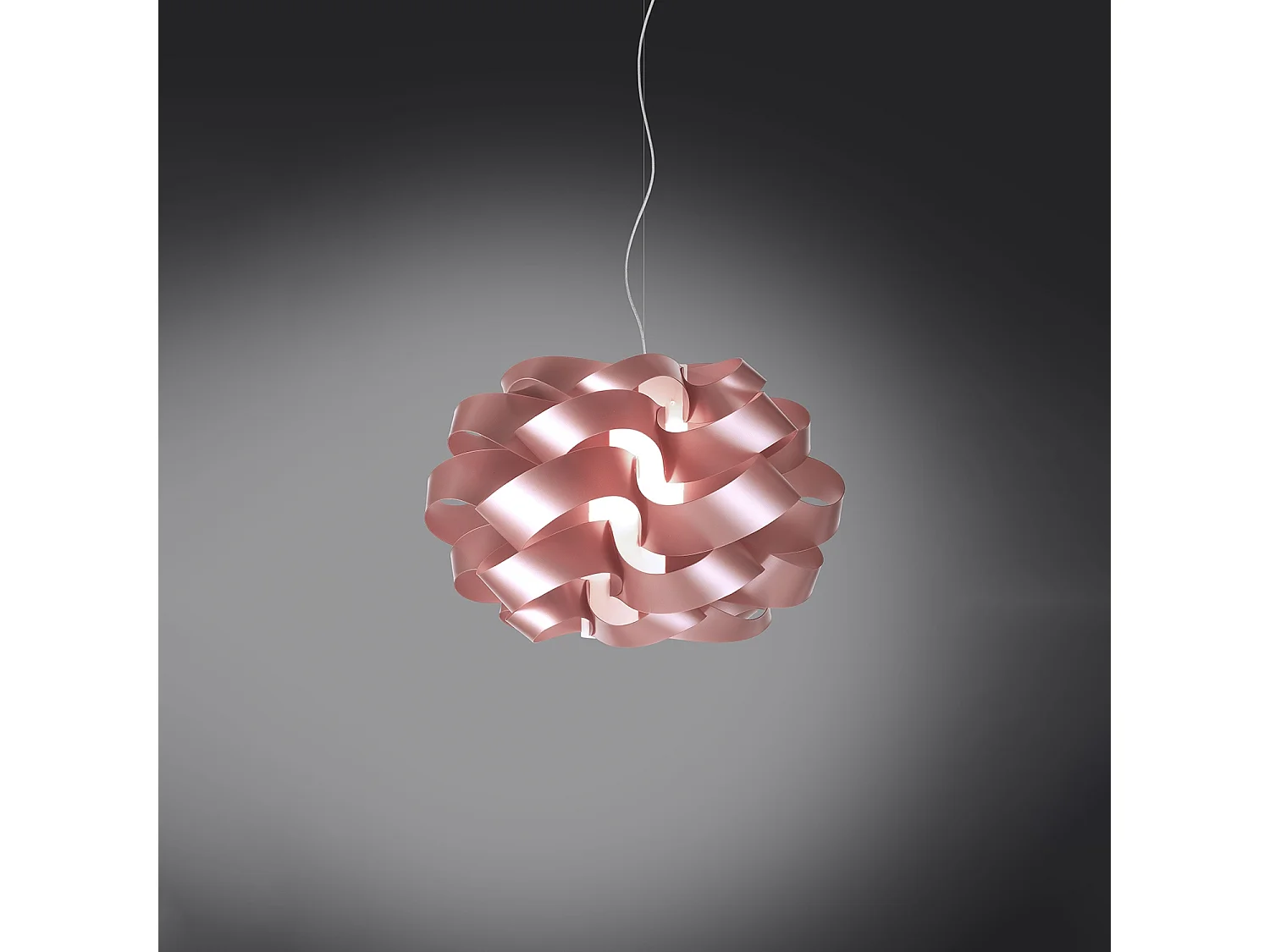 Lampadario Moderno Cloud Polilux ® Pink Metal E Metallo Cromo 3 Luci E27