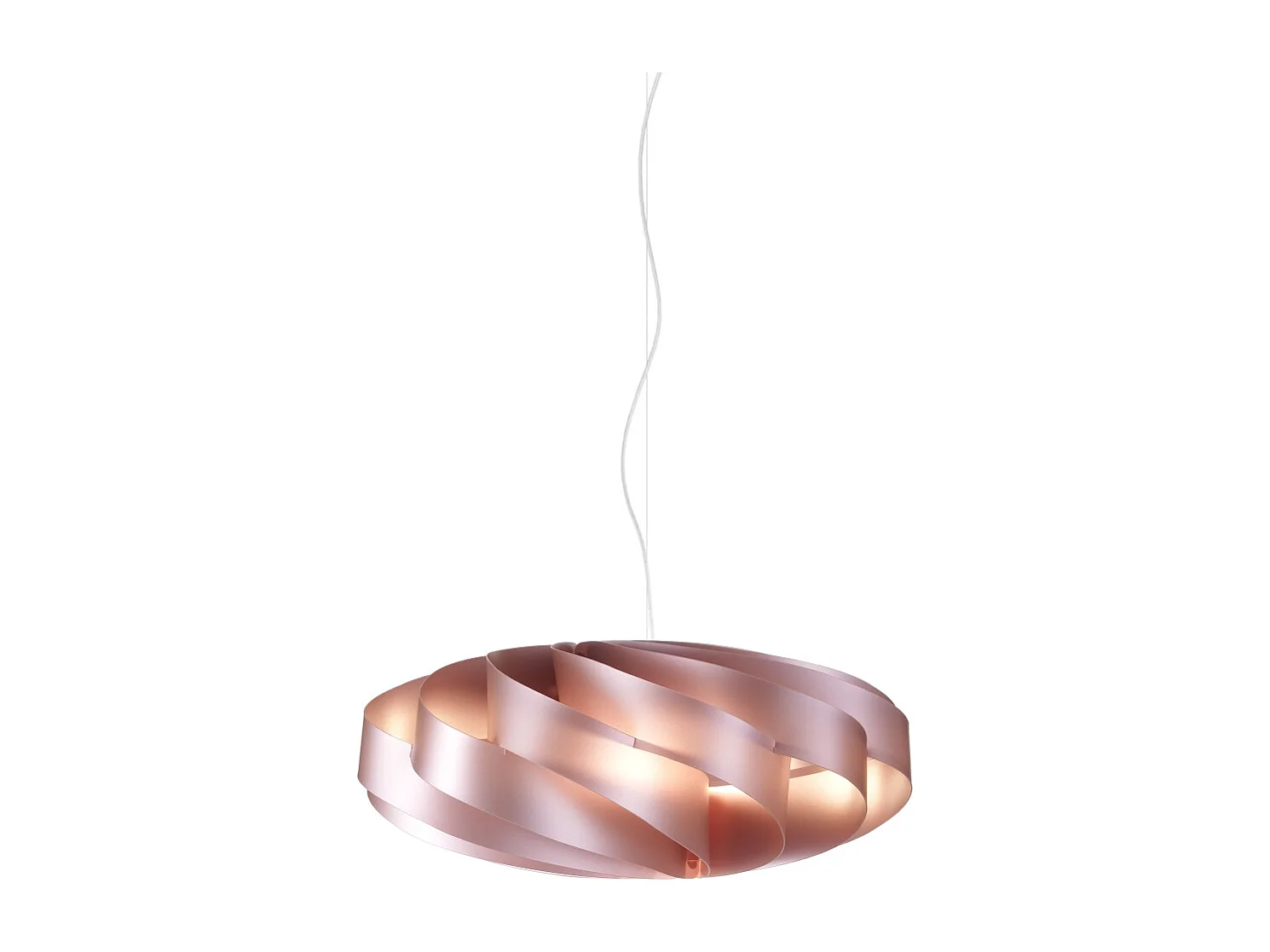 Lampadario Moderno Flat Polilux ® Pink Metal E Metallo Cromo 5 Luci E27