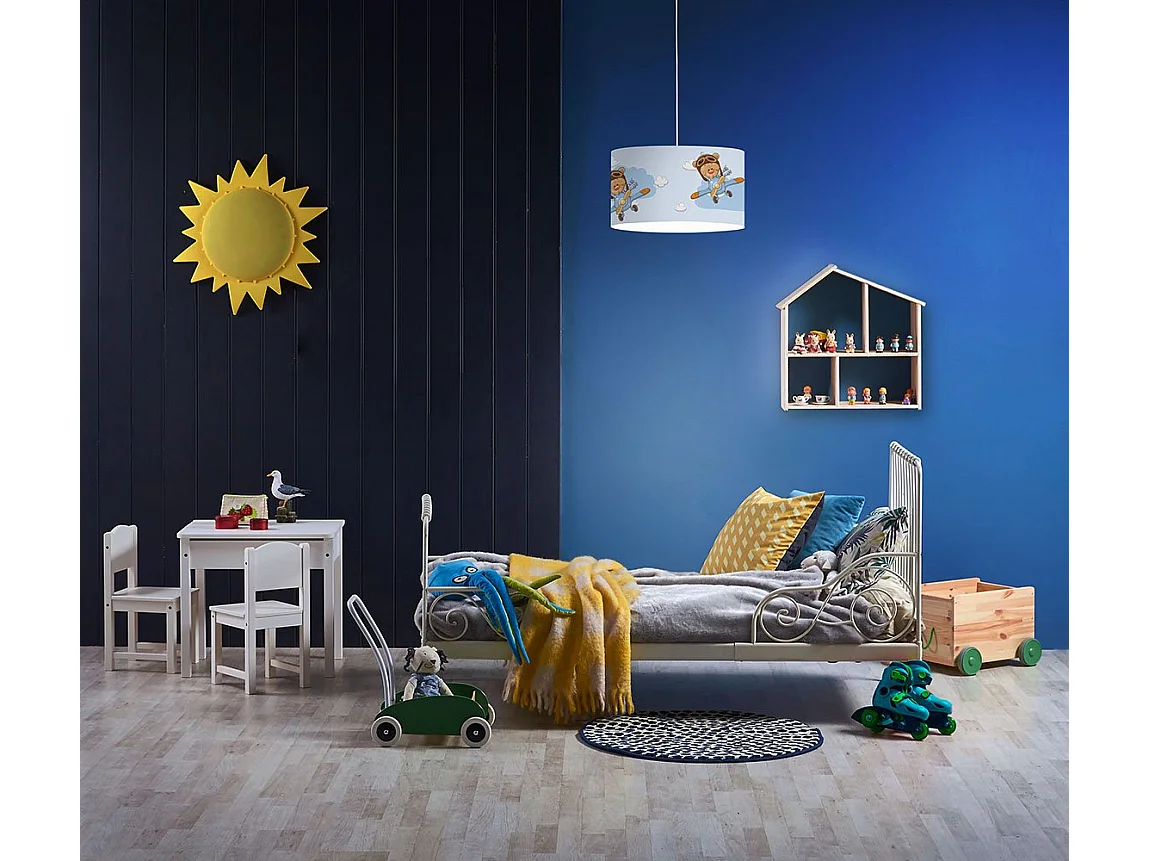 Sospensione Moderna Decokids Polilux ® Grafica Fly 1 Luce E27