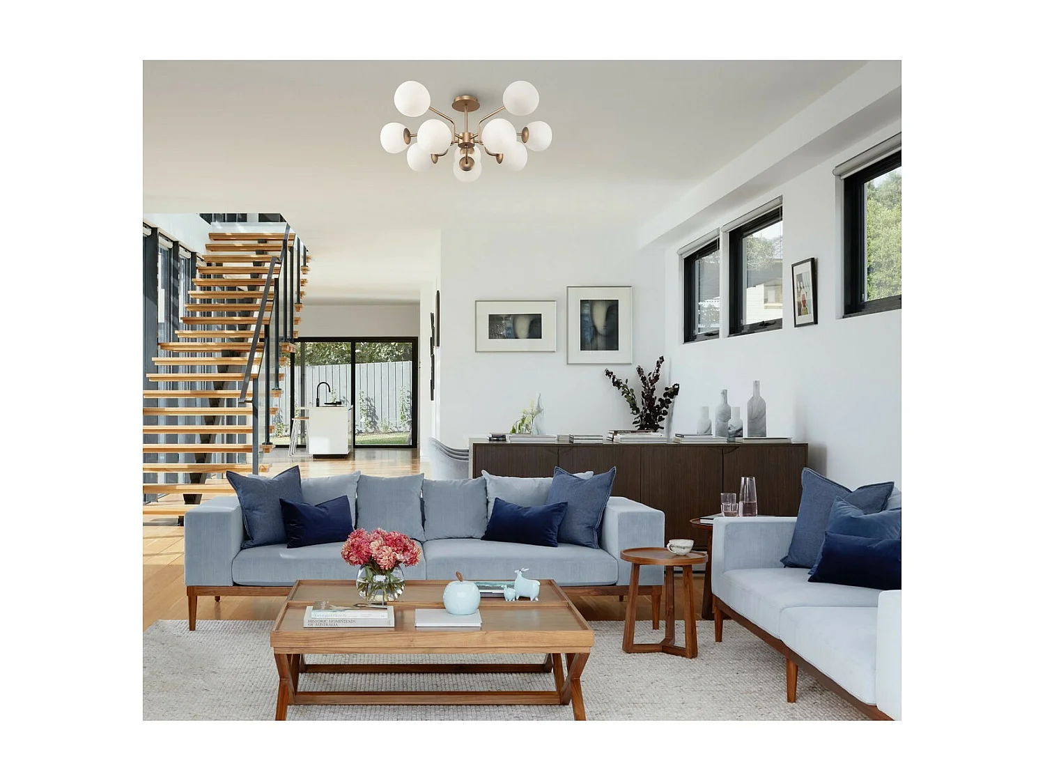 Maytoni Erich Plafoniera Moderna Globo a 10 Luci Ottone E14