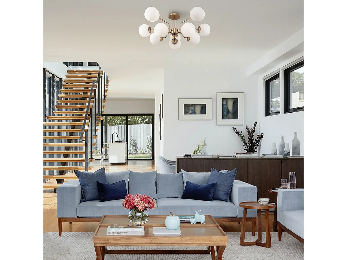 Maytoni Erich Lámpara de Techo Moderna Globo 10 Luces Latón E14