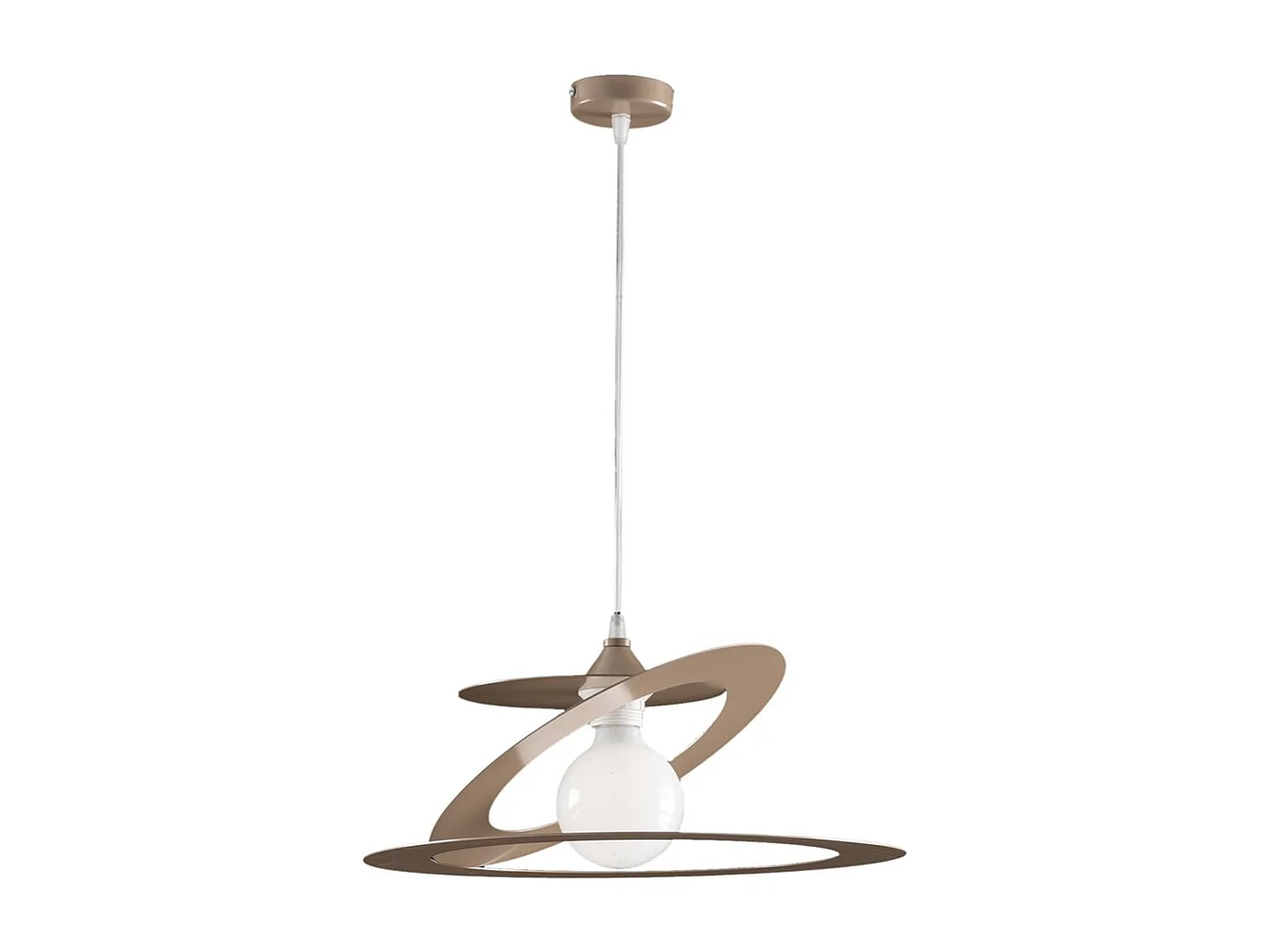 Sospensione Moderna Geko 1 Luce Ferro Taglio Laser Tortora