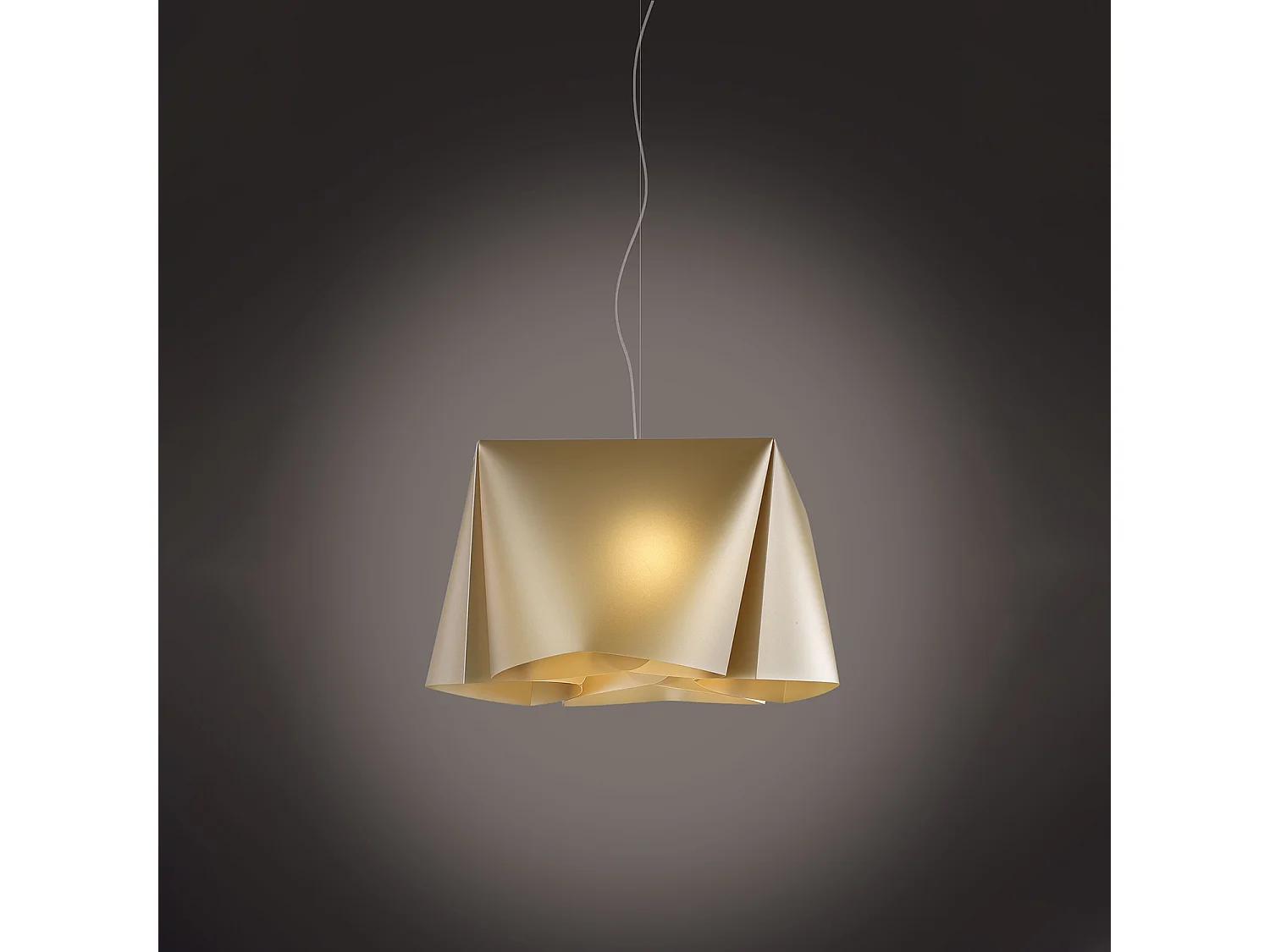 Sospensione Moderna Wanda Polilux ® New Gold E Metallo Cromo 1 Luce E27 D45Cm
