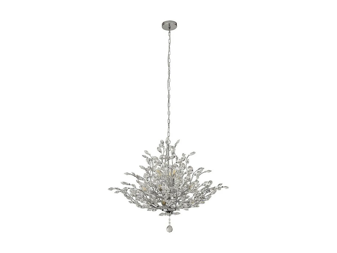 Searchlight Bouquet11 Ljus Krom Pendel, Kristallglas