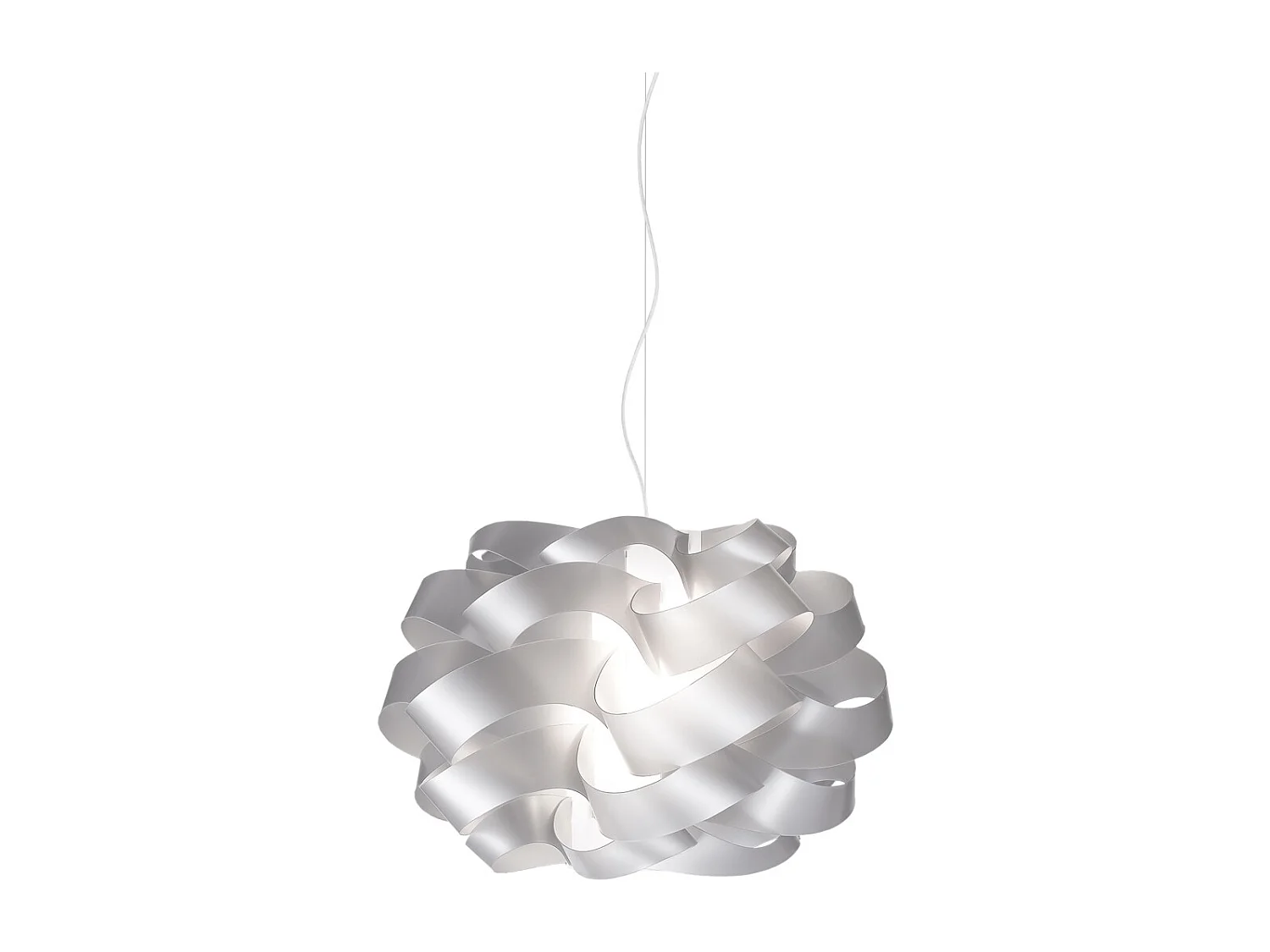 Lampadario Moderno Cloud Polilux ® Argento E Metallo Cromo 2 Luci E27