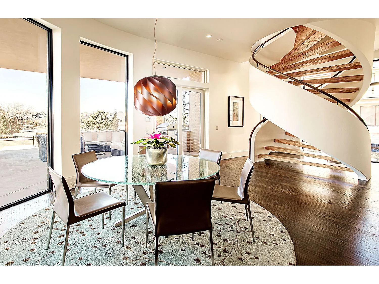 Lampadario Moderno Globe Polilux ® Rame E Metallo Cromo 2 Luci E27