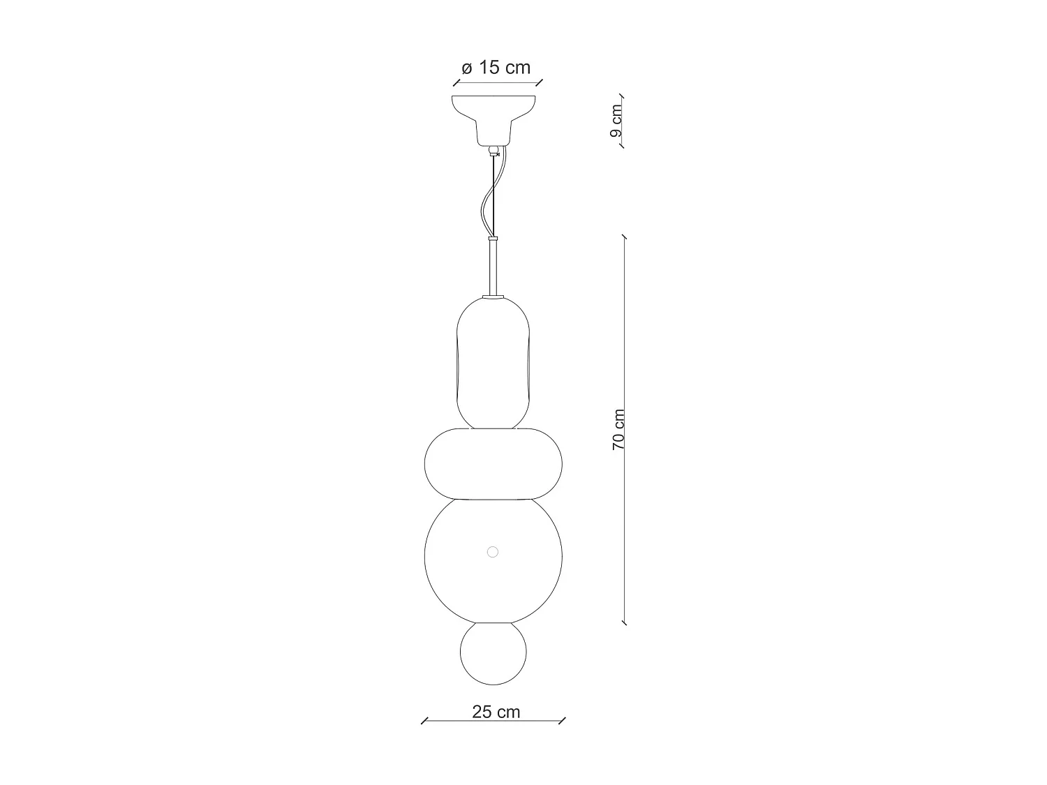 Sospensione Vintage Decò Bumbum 3 Elementi Ceramica Turchese E Verde 1 Luce E27