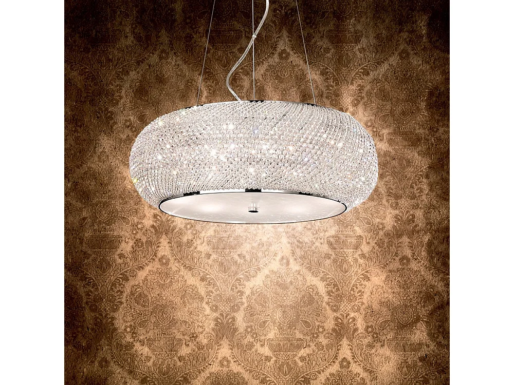 Ideal Lux Pasha' - Lampada a sospensione a 14 luci cromata