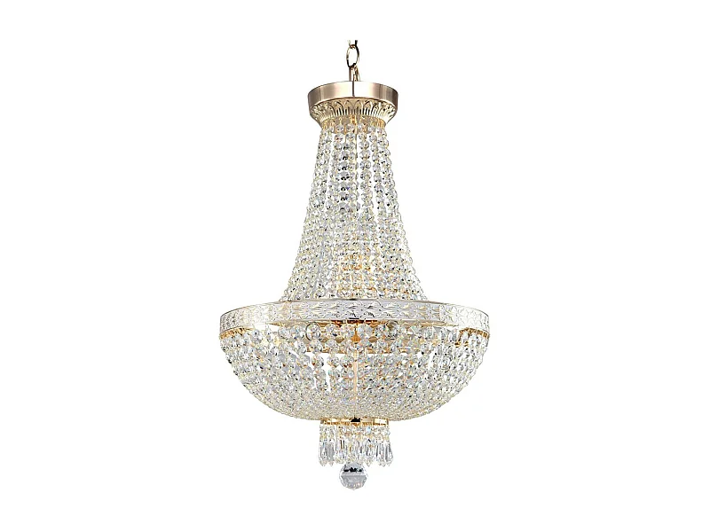 Bella Lampadario Grand Oro e Cristallo, 6 Luci, E14