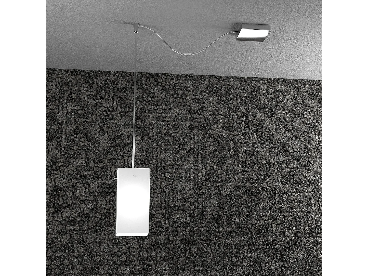 Sospensione Contemp Crazy Decentratori Metallo Cromo Vetro Bianco 1 Luce E27