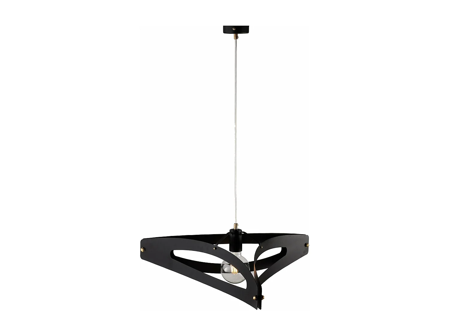 Sospensione Moderna 1 Luce Onyx Ferro Taglio Laser Nero