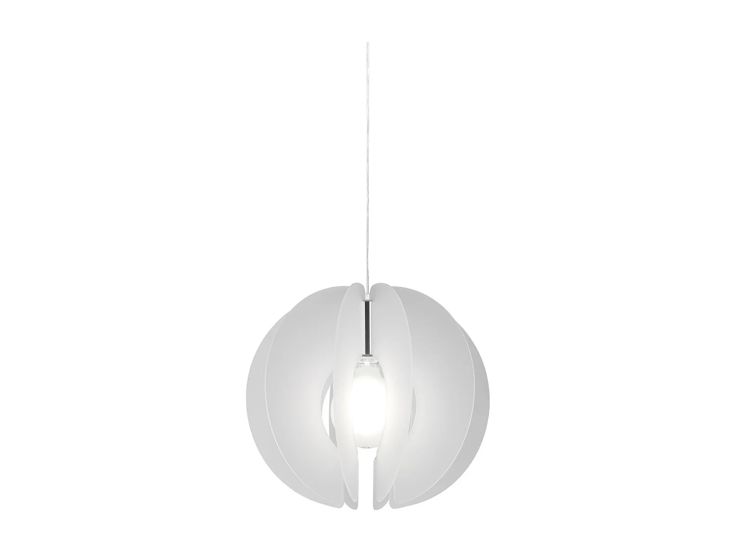 Sospensione Moderna Space Collection Polilux ® Satinato Metallo Cromo 1 Luce E27