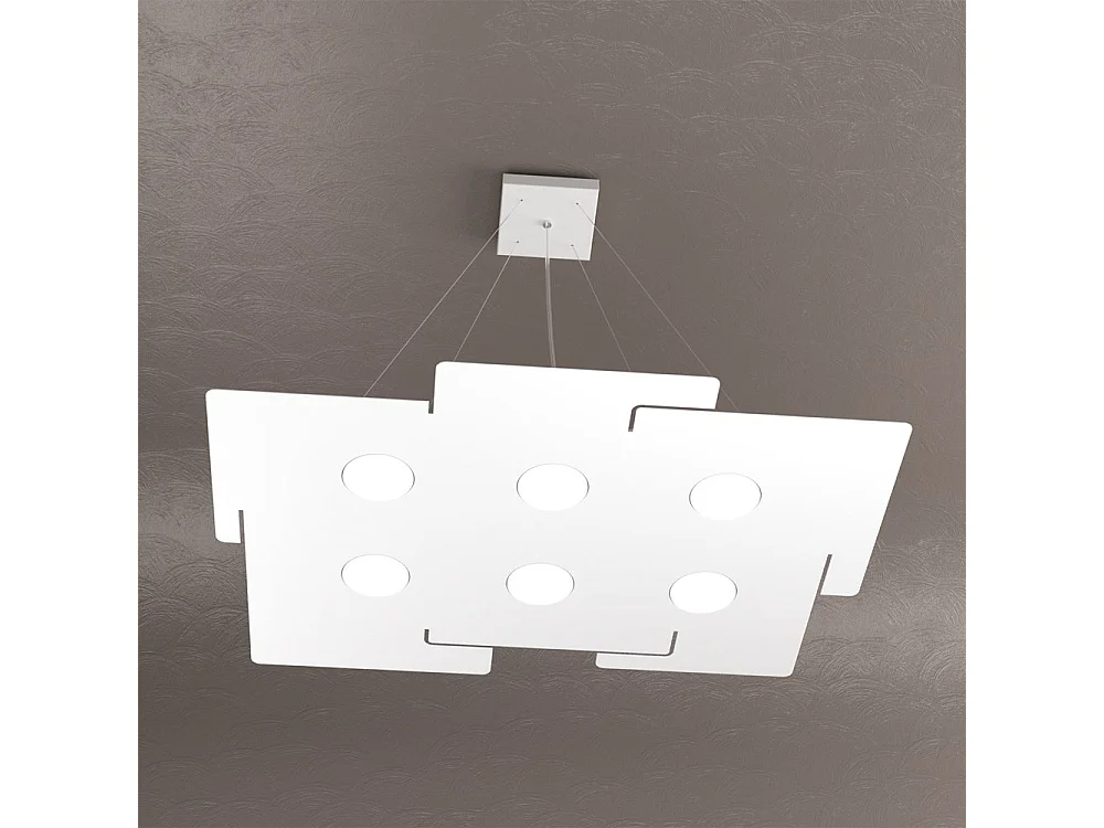 Echo Pendelleuchte 6 Lichter Weiß