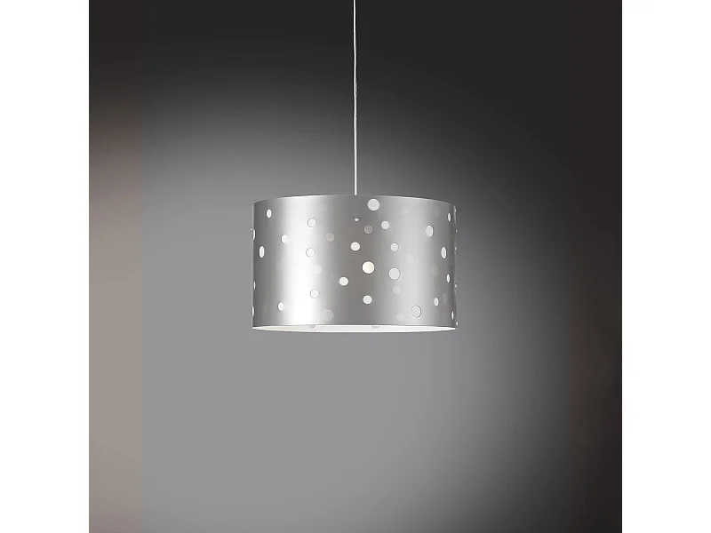 Sospensione Moderna Pois Polilux ® Argento 1 Luce E27 D40Cm