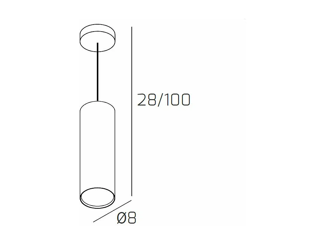 Cloud Sospensione Tubo H.25 1 Luce Sabbia