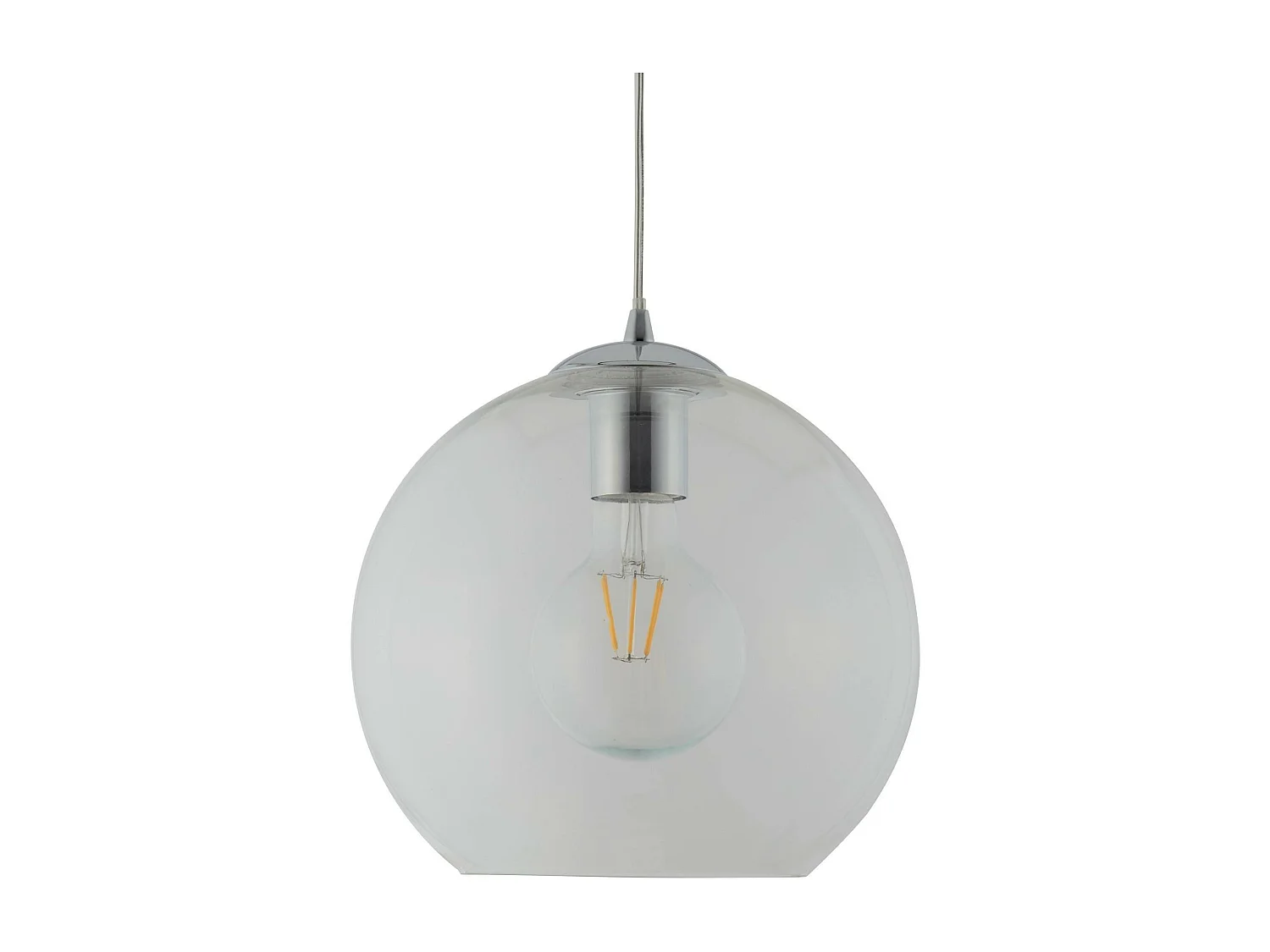 Searchlight Balls - Sospensione a soffitto a cupola a 1 luce Cromo, vetro trasparente, E27