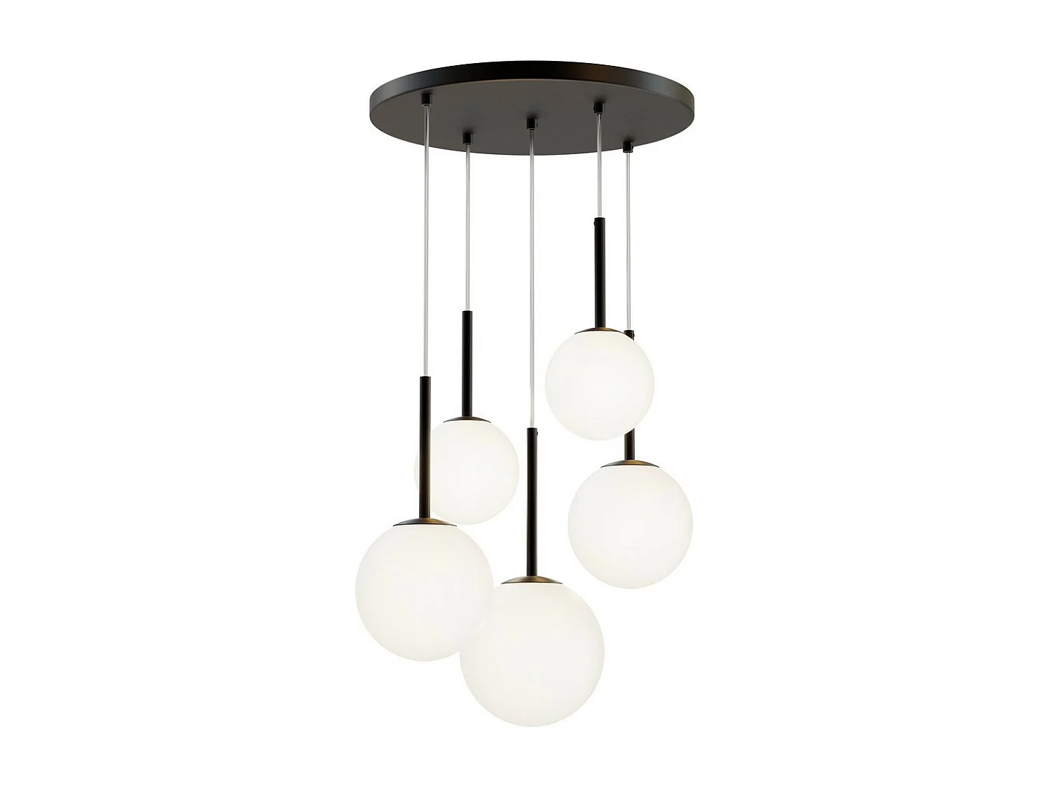 Maytoni Basic form Lámpara de techo colgante Maytoni Basic Form Modern de 5 luces en racimo negro mate E14