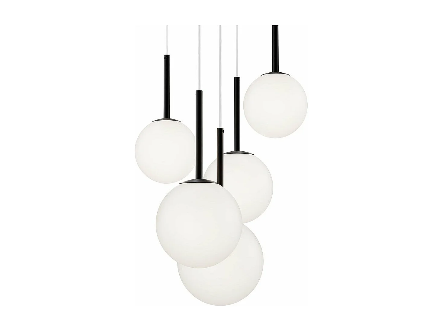 Maytoni Basic form Lámpara de techo colgante Maytoni Basic Form Modern de 5 luces en racimo negro mate E14