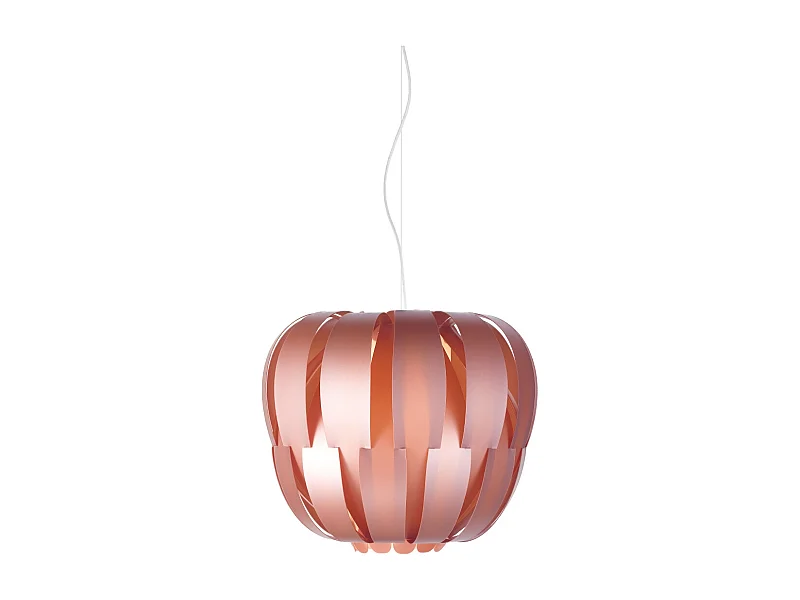 Sospensione Moderna Queen Polilux ® Pink Metal E Metallo Cromo 1 Luce E14
