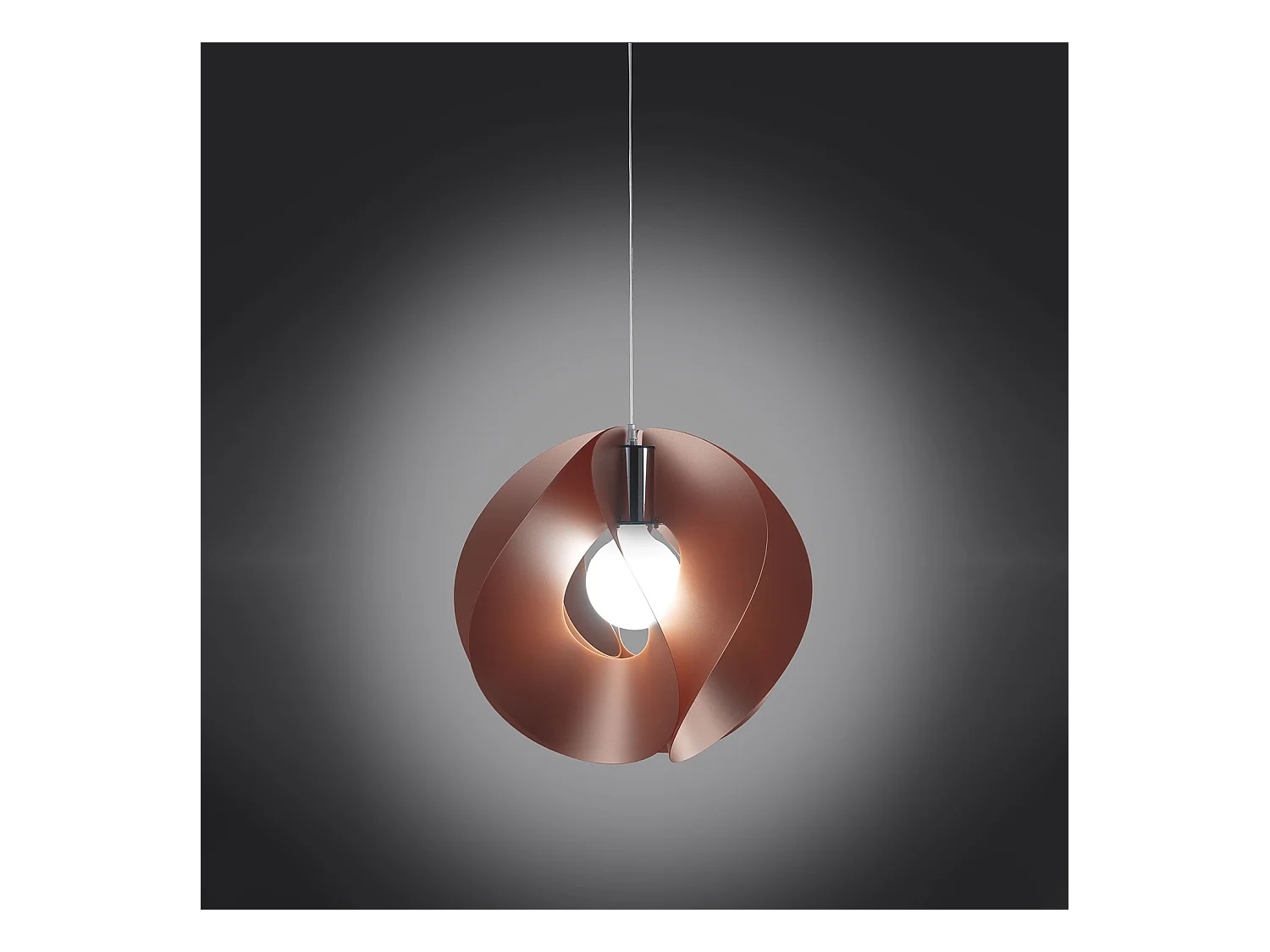 Sospensione Moderna Atom Polilux ® Rame E Metallo Cromo 1 Luce E27