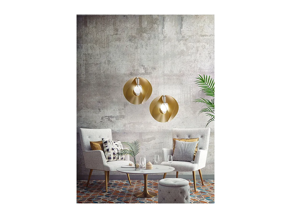 Sospensione Moderna Atom Polilux ® Rame E Metallo Cromo 1 Luce E27