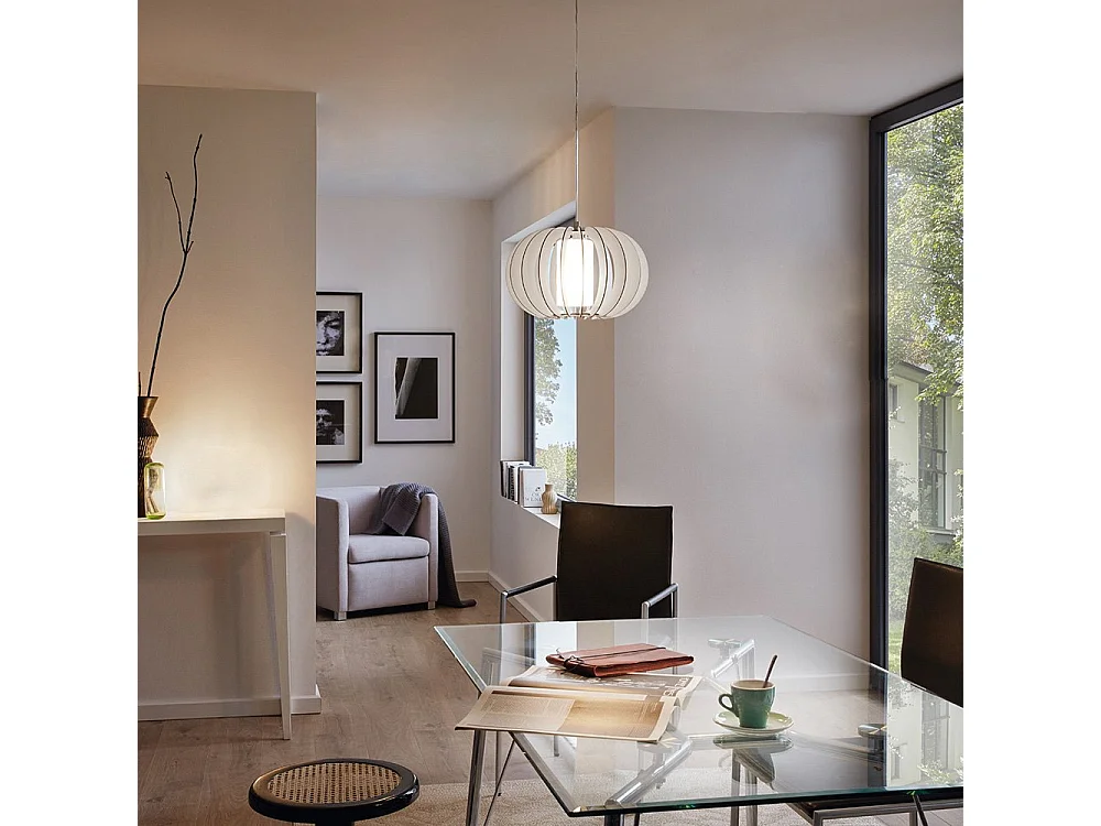 Lampadario Industrial Stellato 2 Piccolo 1 Luce Acciaio Bianco