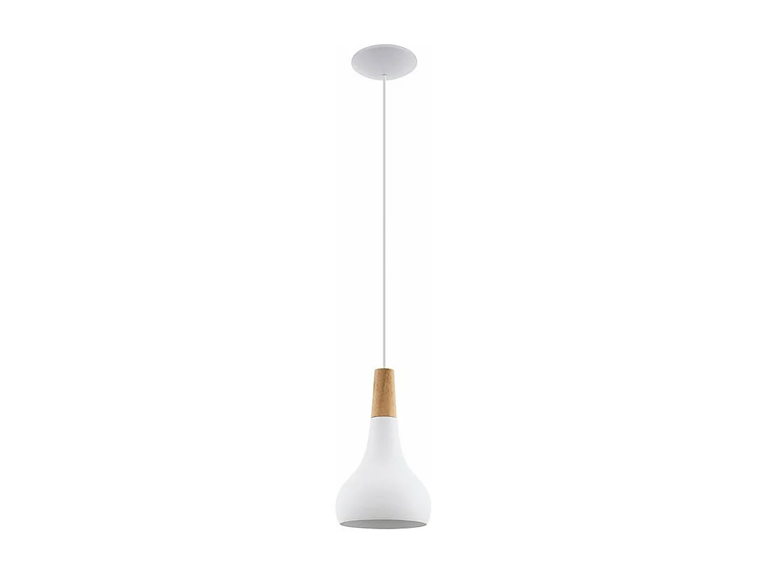 Lampadario Contemporaneo Sabinar Piccolo 1 Luce Acciaio Bianco
