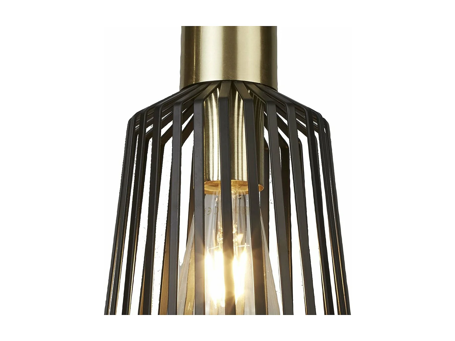 Searchlight Bird Cage 1 Light Cage Takhnge Antik Mssing, Matt Svart, E27