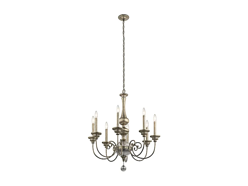 Elstead Rosalie 8 ljus ljuskrona guldfinish, E14