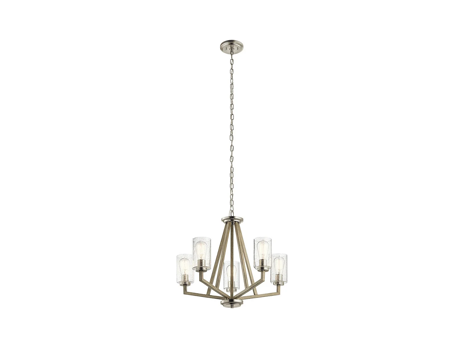 Elstead Kichler Deryn Plafonnier suspendu à bras multiples gris antique vieilli