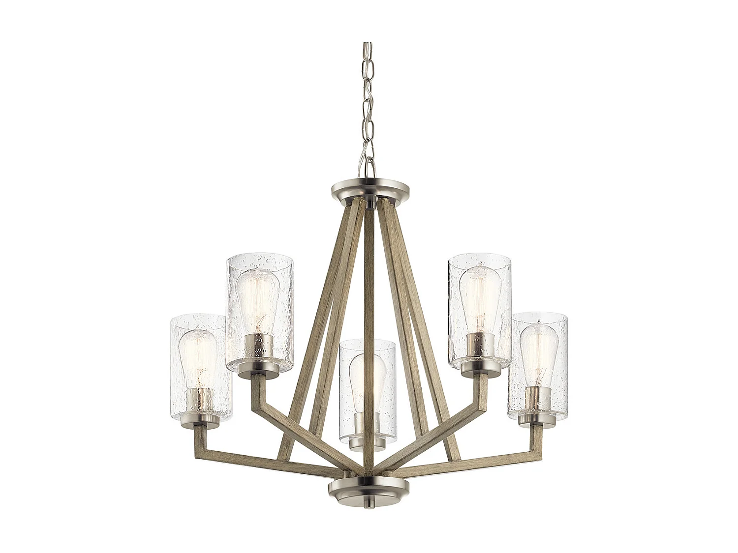 Elstead Kichler Deryn Plafoniera a sospensione a braccio multiplo invecchiato grigio antico