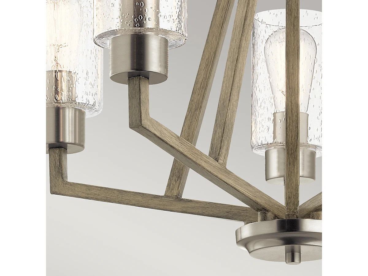 Elstead Kichler Deryn Plafoniera a sospensione a braccio multiplo invecchiato grigio antico