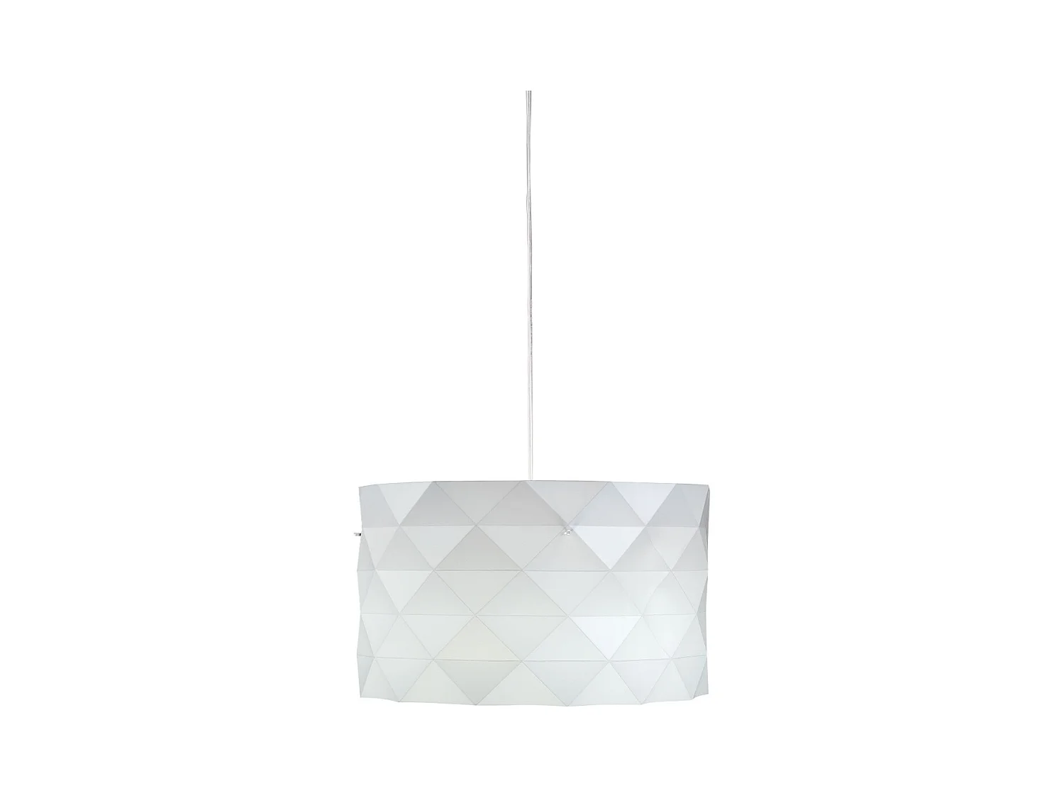 Lampadario Moderno Prisma Polilux ® Bianco E Metallo Cromo 5 Luci E27