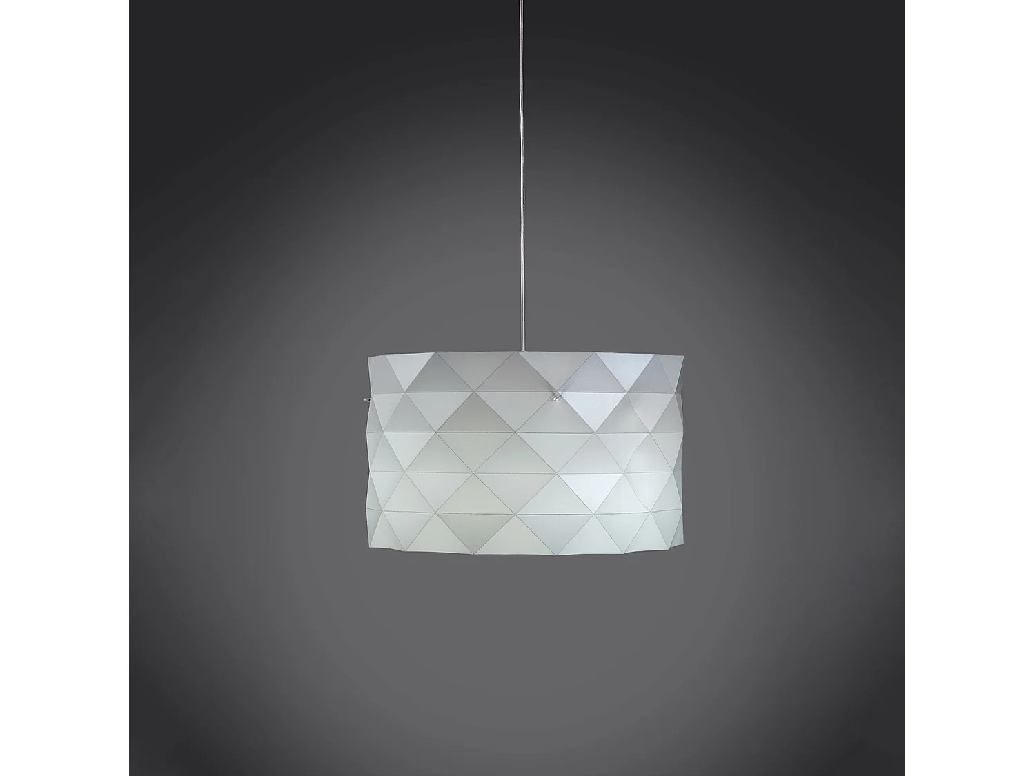 Lampadario Moderno Prisma Polilux ® Bianco E Metallo Cromo 5 Luci E27