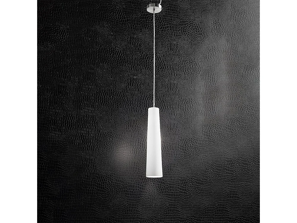 Lampadario Contemporaneo Canna Cromo 1 Luce E27
