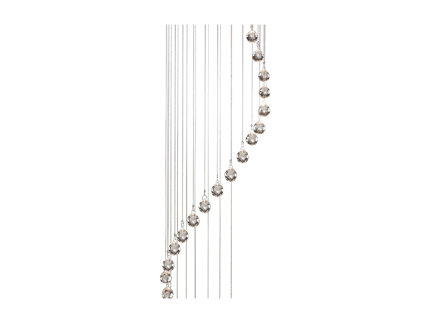 Searchlight Hallway Suspension à 5 ampoules en spirale, chrome avec cristaux, GU10