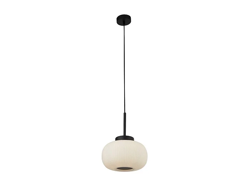 Lampada a sospensione da soffitto Searchlight Lumina 1 luce con vetro satinato rigato