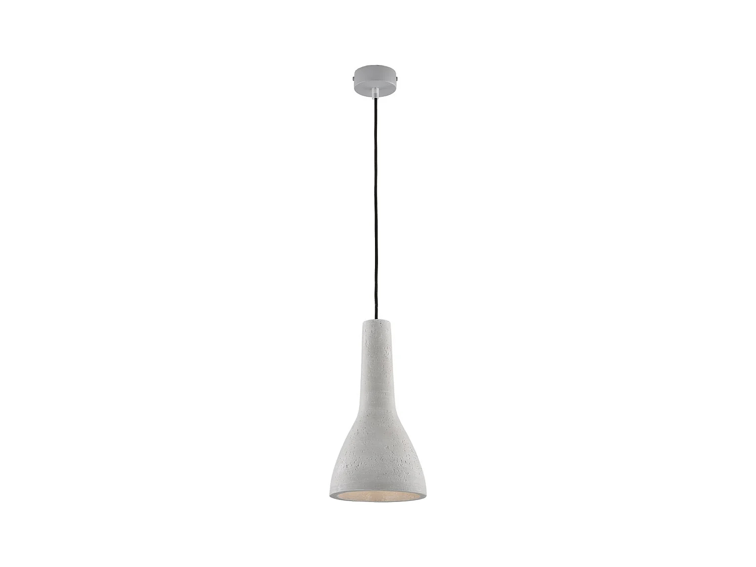 Portland - Grau lackierte Eisenpendelleuchte mit Betondiffusor mit 17 Durchmesser und verstellbarem Elektrokabel 1 Licht 100 - Ø17 - BL305-S1-PC