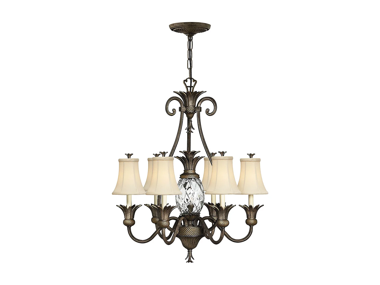 Elstead Plantation Lustre à 7 bras multiples au fini bronze, E14